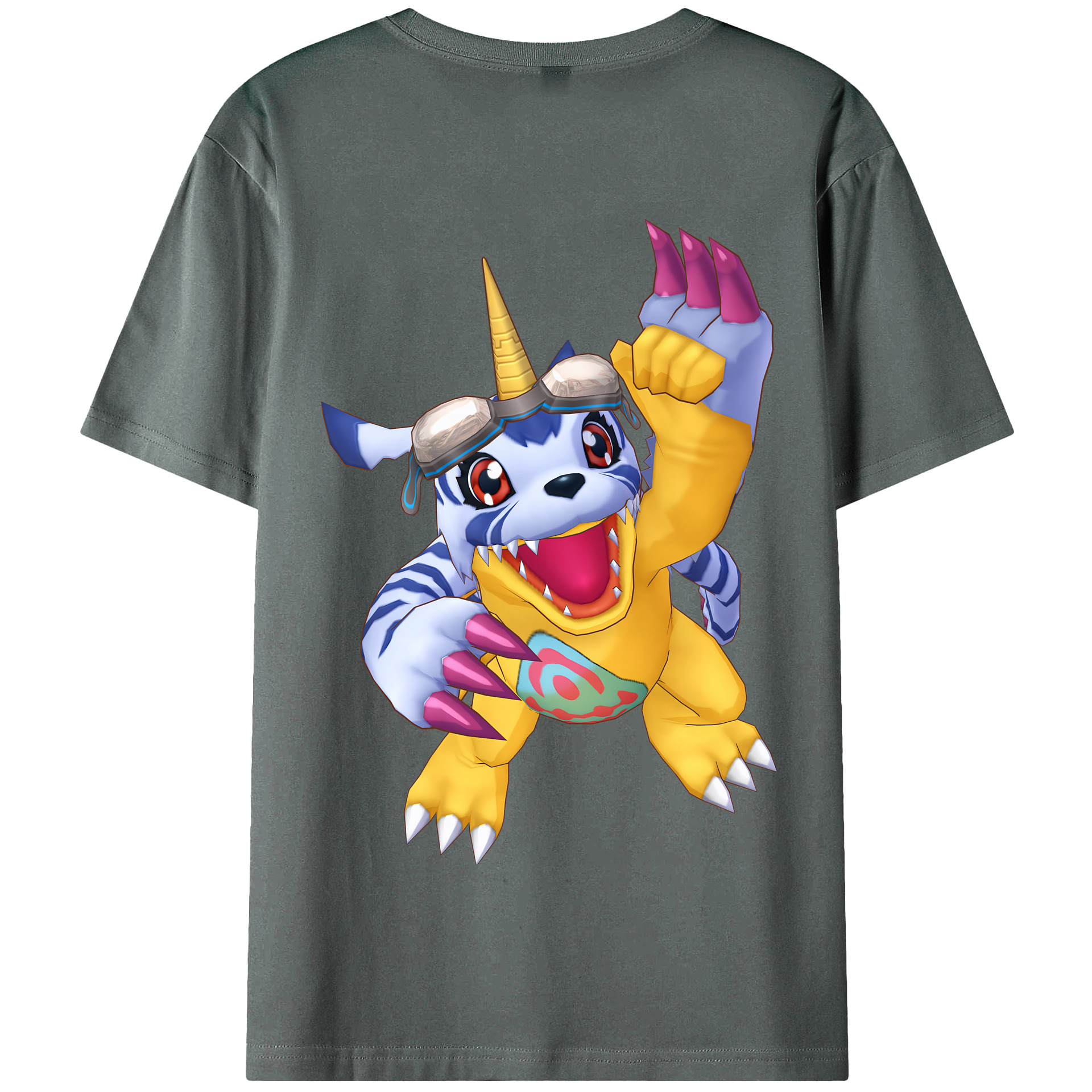 （画像用） Digimon デジタルモンスター/デジモン 綿100％半袖Tシャツ（背面プリント）